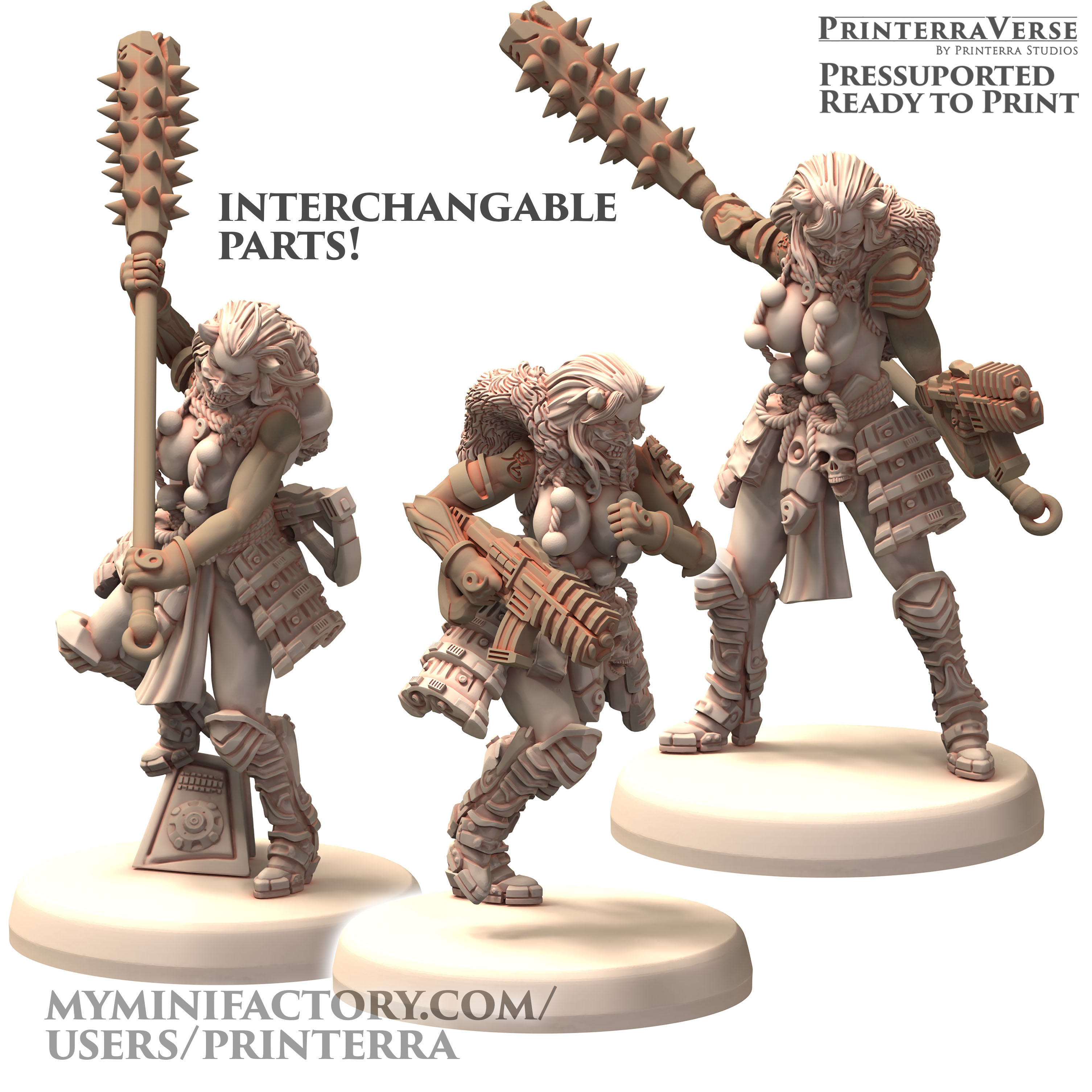 034 TECHNOPUNK CyberOnis Space Oni Female Samurai Scifi Infinite